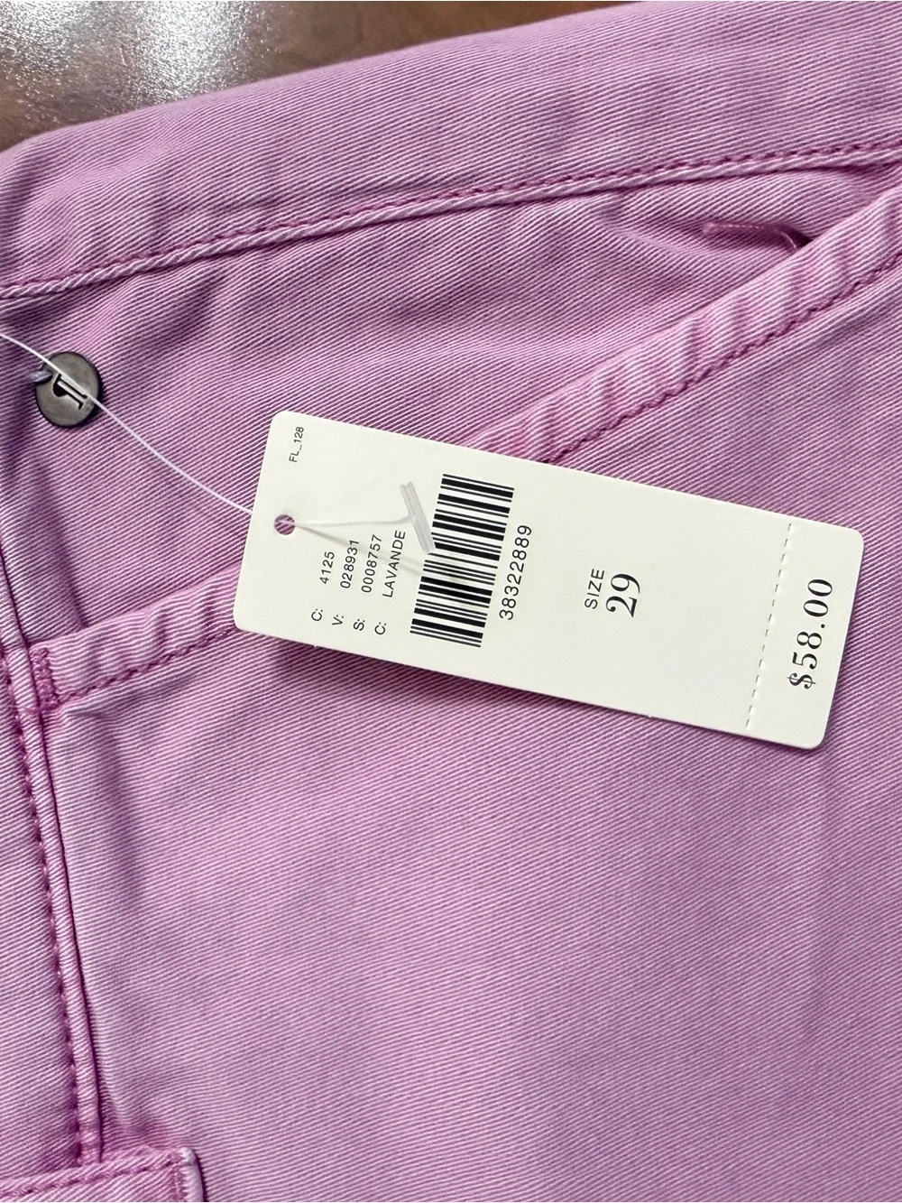 Anthropologie Lilac Cotton Chino Bermuda Shorts - Picture 2 of 5